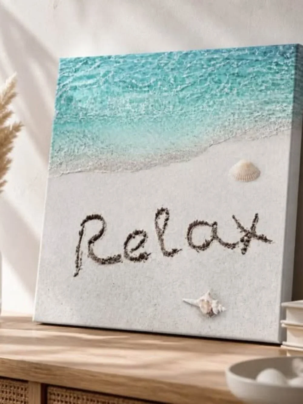 Relaxing Coastal Beach Canvas Wall Art Set
